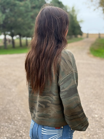 Camo Denim Top
