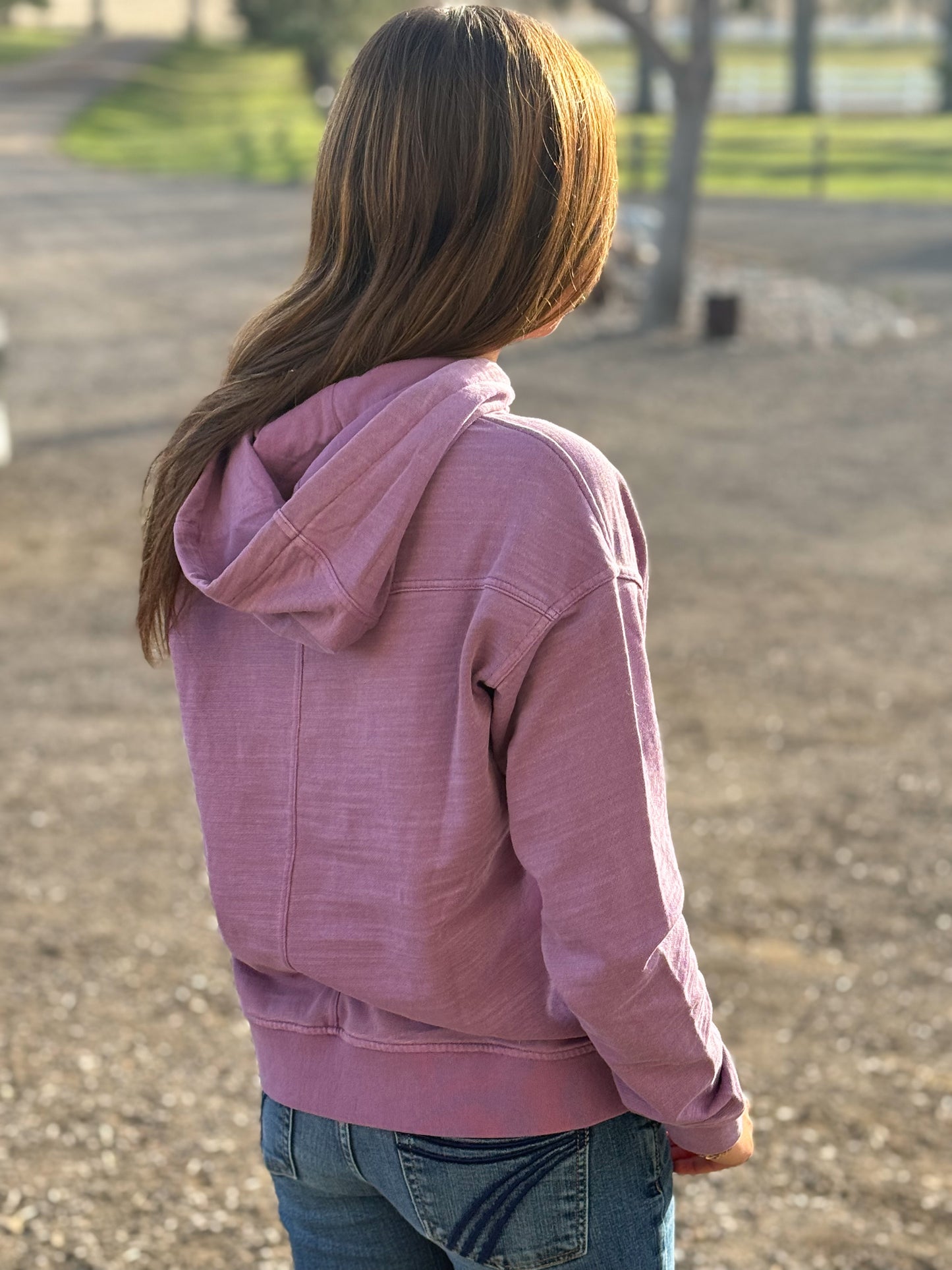 Kimes Ranch - Tess Western Hoodie - Plum