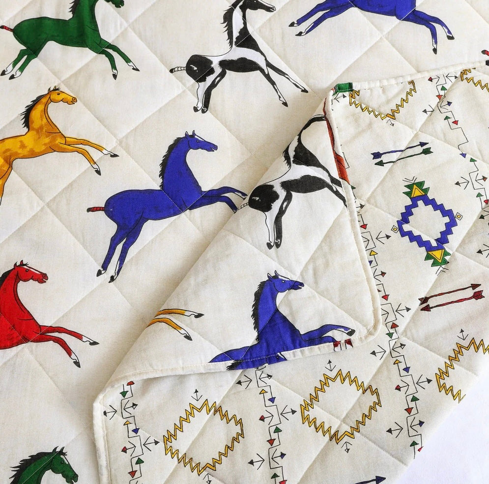 Wild Horses Reversible Quilt Set - King