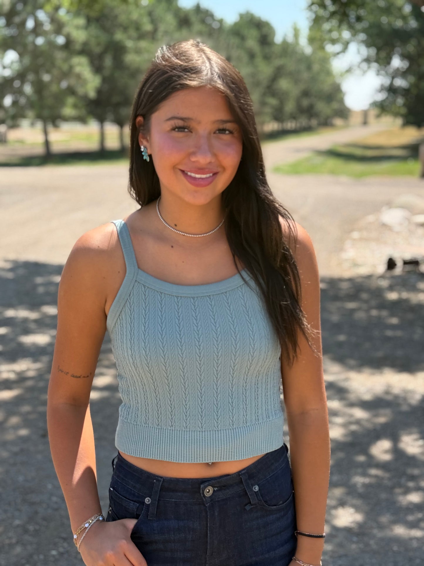 Dark Sage Crop Top