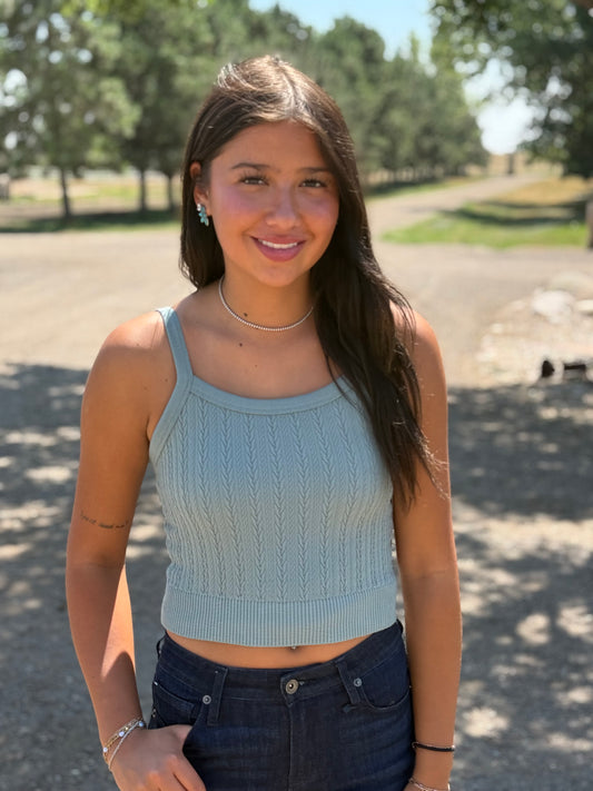 Dark Sage Crop Top
