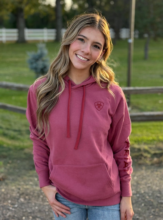 Ariat - Womens Logo Hoodie - Mauvewood