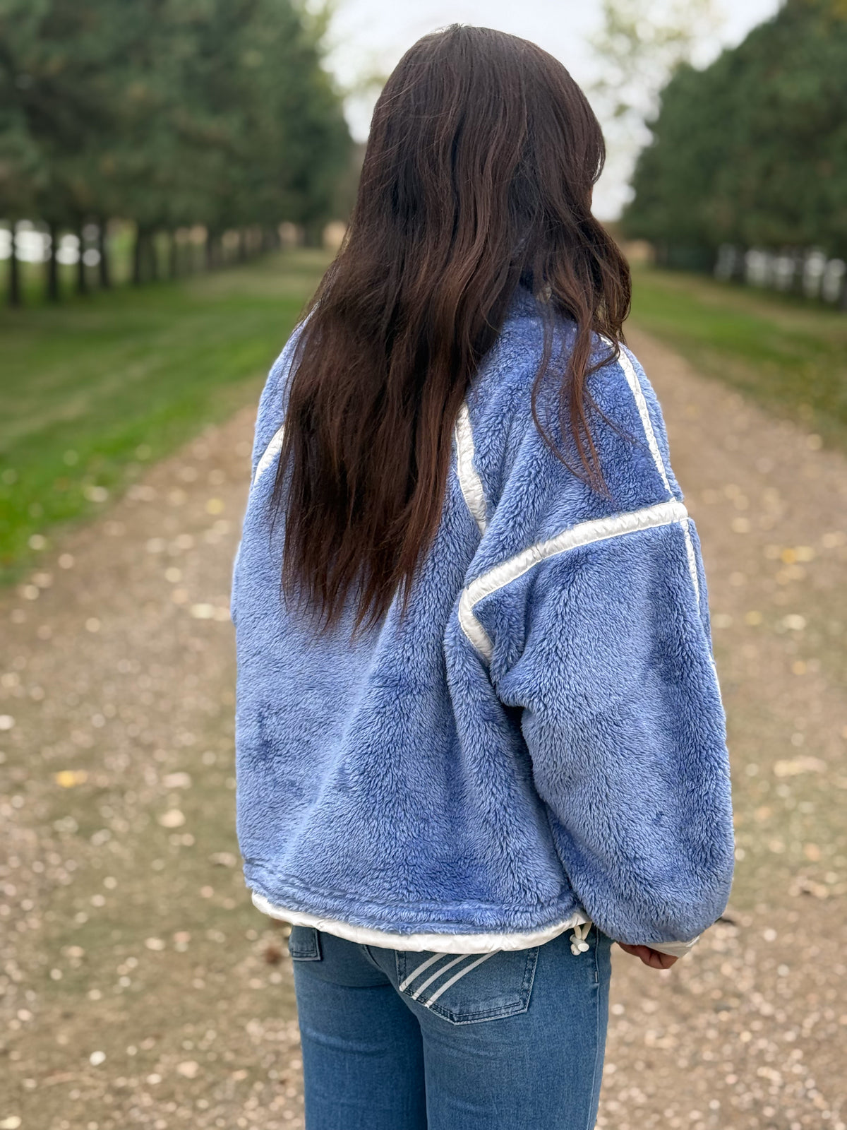 Blue Sherpa Quarter Zip