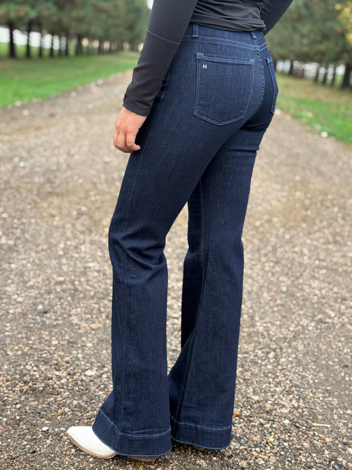 HAALA - Bella Trouser - Midnight: Dusk Blue Stitch