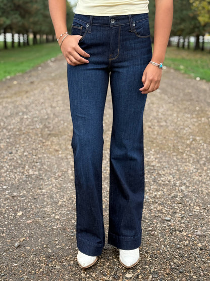 HAALA - Bella Trouser - Deep Ocean: Gold Combo