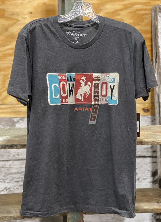 —Ariat - Men’s - Cowboy License Plate Tee