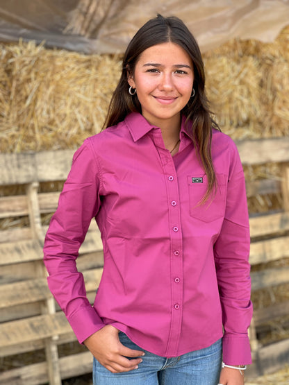 Kimes Ranch Linville Button Up - Magenta