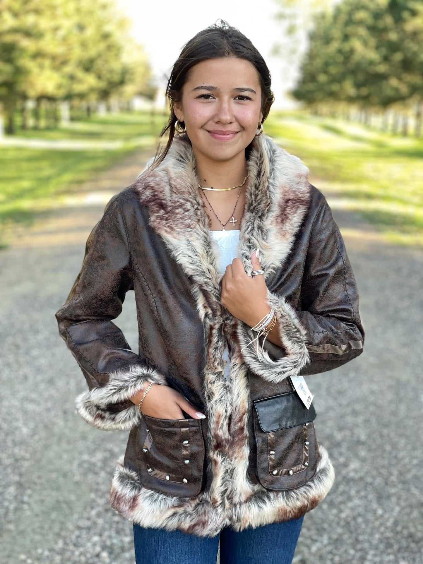 Honey Creek by Scully - Mottled Faux Shearling Jacket