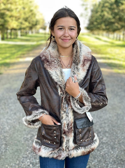 Honey Creek by Scully - Mottled Faux Shearling Jacket