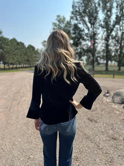Silverado - Rebecca Velvet Shirt - Tuxedo