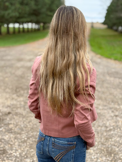 Kimes Ranch - Jamila Button Neckline Shirt - Mauve