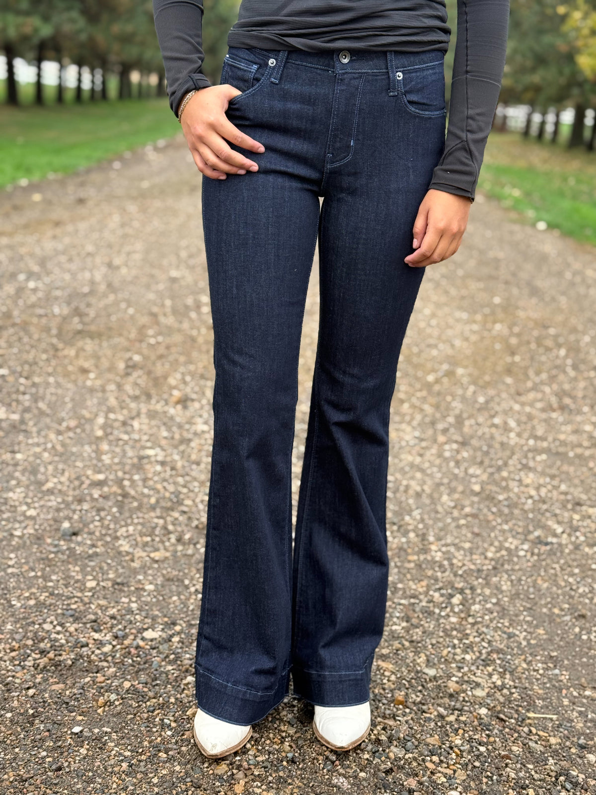 HAALA - Bella Trouser - Midnight: Dusk Blue Stitch