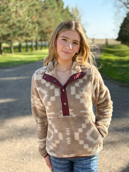Ariat - Berber Snap Front Sweatshirt - Lone Ridge Print