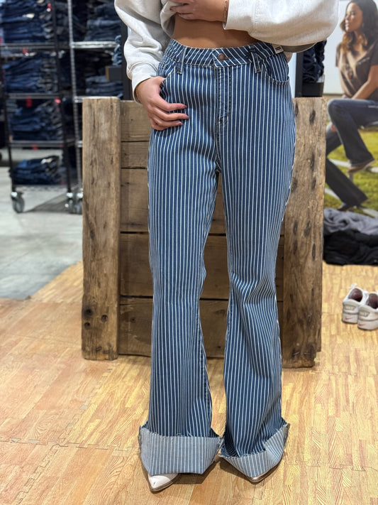 The Pin Stripe Flares by Judy Blue