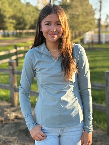 Ariat - Gridwork 1/4 Zip - Lead