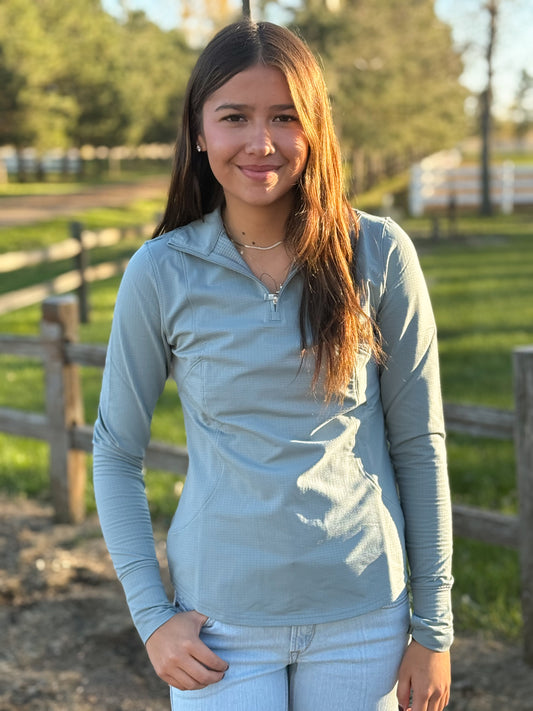 Ariat - Gridwork 1/4 Zip - Lead