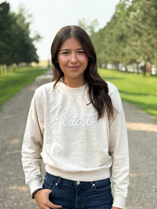 Ariat - Womens Essential Crewneck - Oatmeal