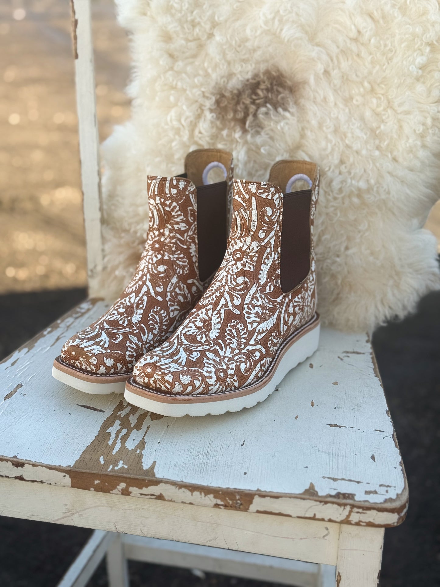 Macie Bean Ivory Tooled Swedge