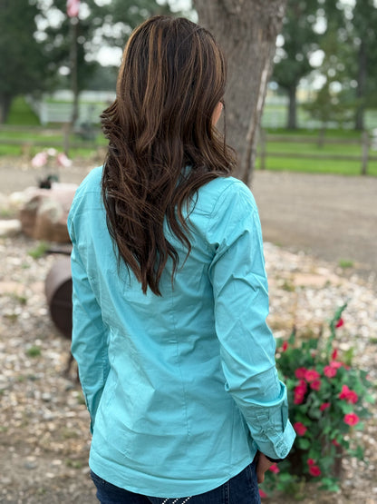 Ariat - Womens WR Kirby Stretch Shirt - Aqua Sea