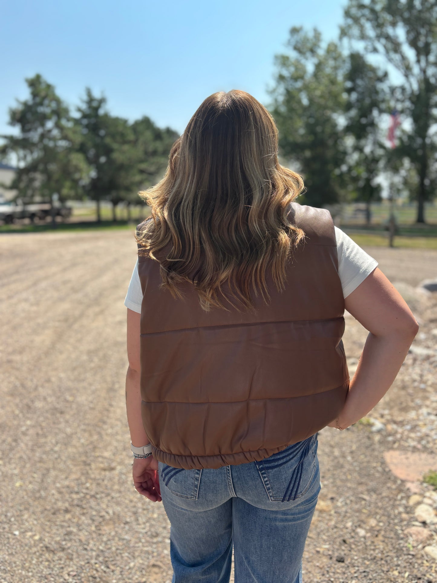 Ariat - Swirls Faux Leather Vest