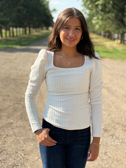 Knit Puff LS