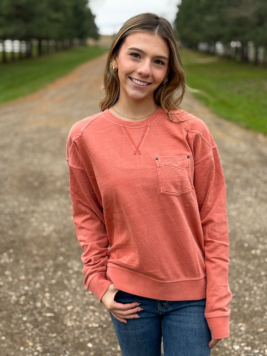 Kimes Ranch - Gina Pullover - Muted Red
