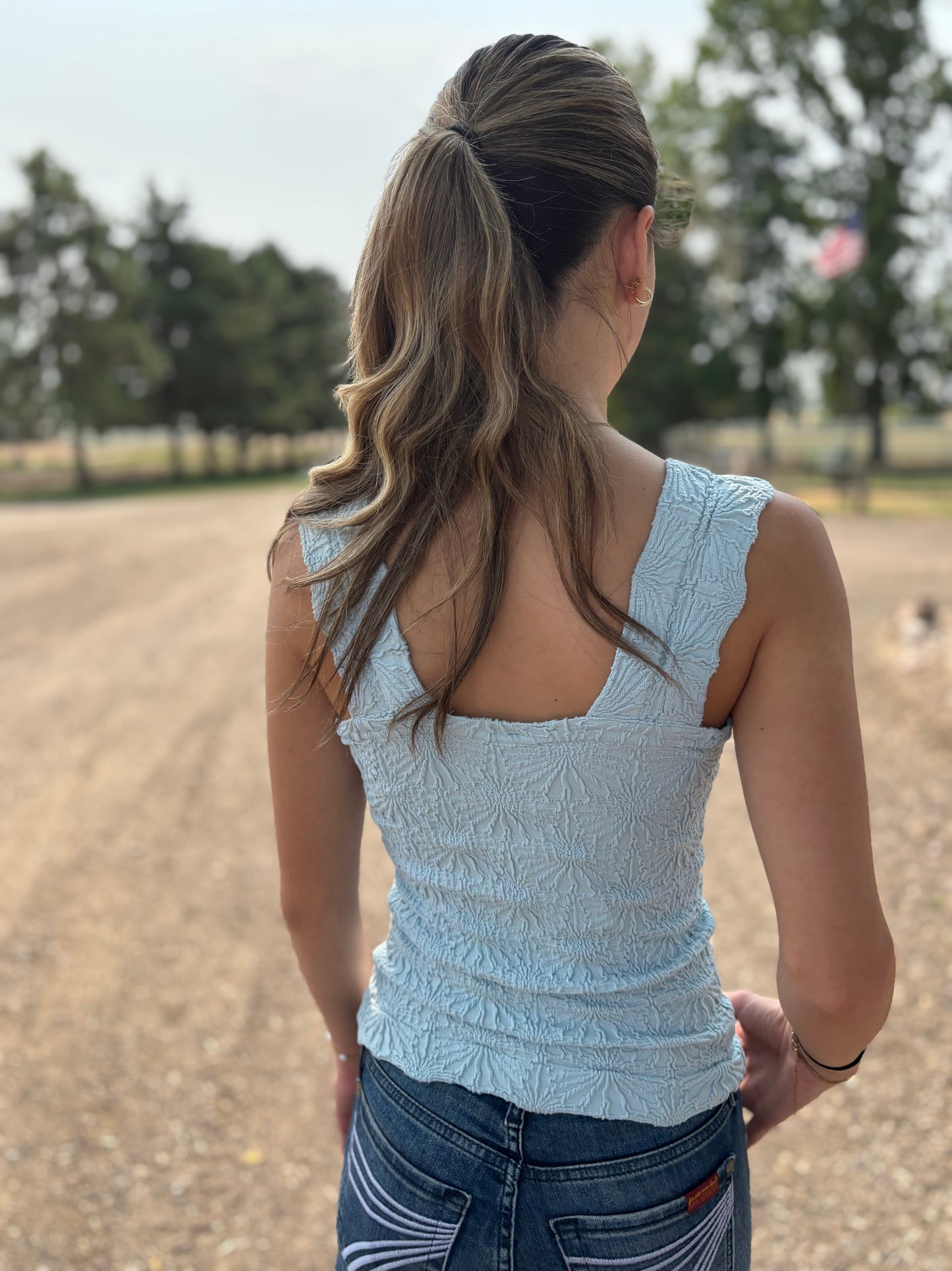 Floral Tank (Blue)