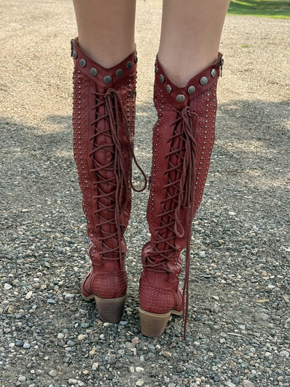 L&B Tall Red Boots