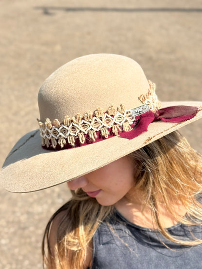 Charlie 1 Horse - Branded Hat Decorated - Sand