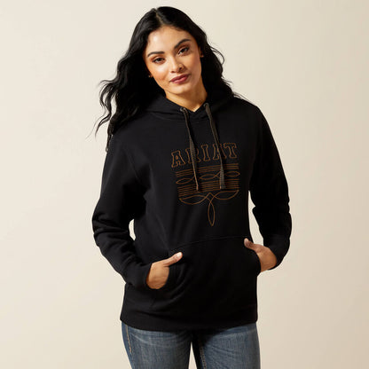 Ariat - Womens Booted Logo Hoodie - Black