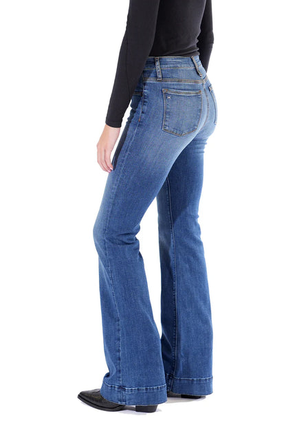 HAALA - Bella Trouser - Indigo Stone: Gold Combo