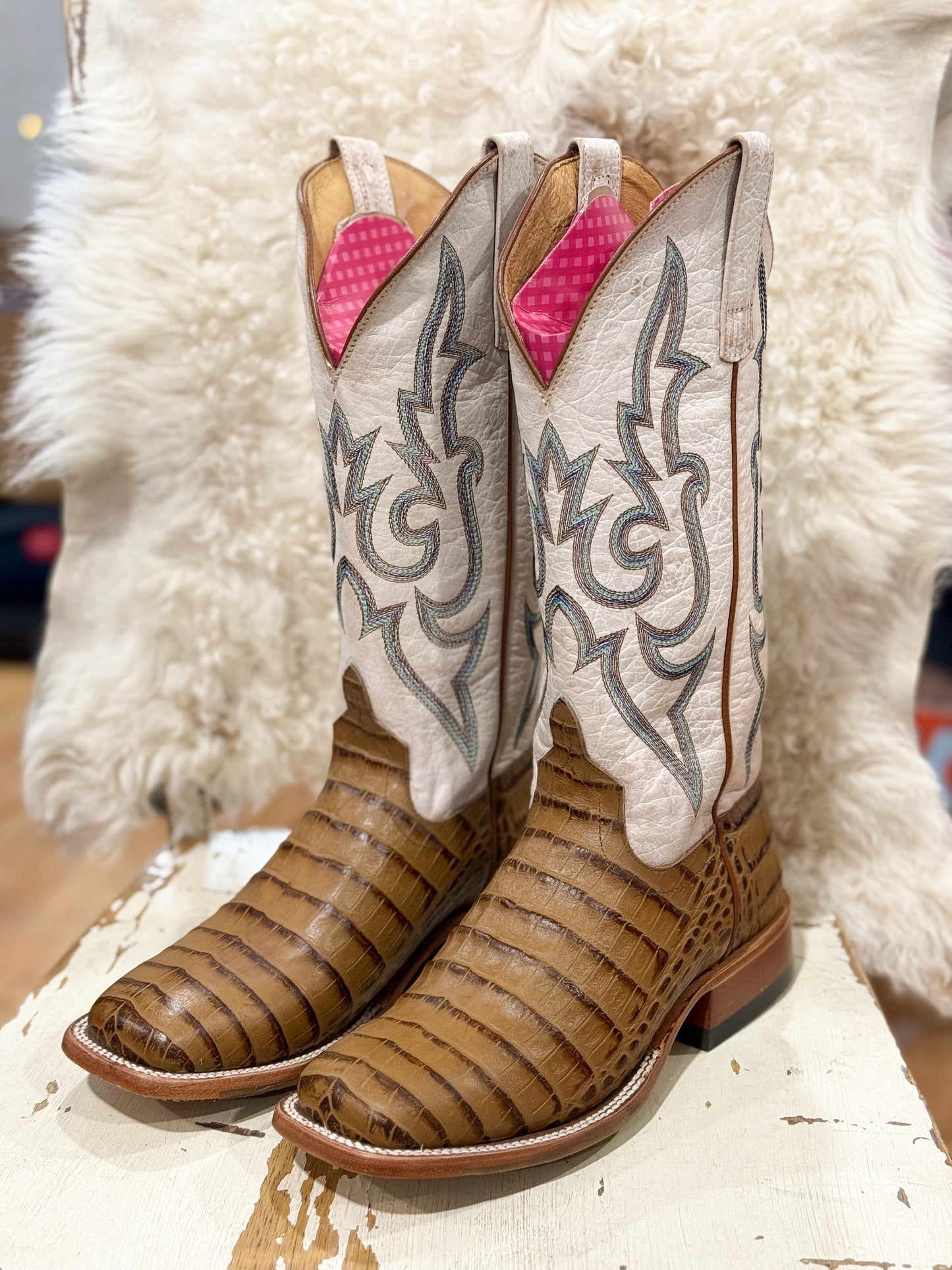 Macie Bean Slick Rikki Toasted Caiman Print Boot