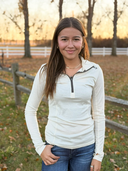 Ariat Women’s Cheviot 1/4 Zip - Summer Sand