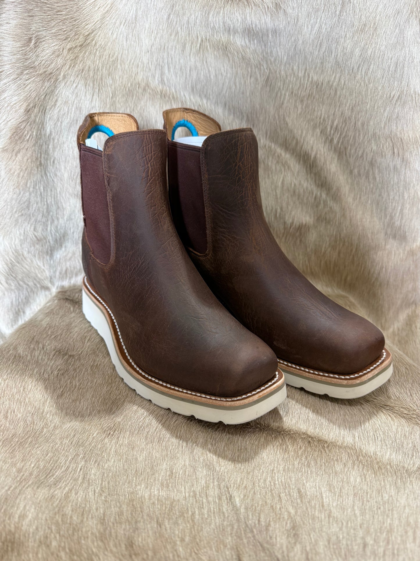 Macie Bean - Distressed Bison - Wedged Bootie