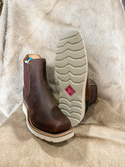 Macie Bean - Distressed Bison - Wedged Bootie