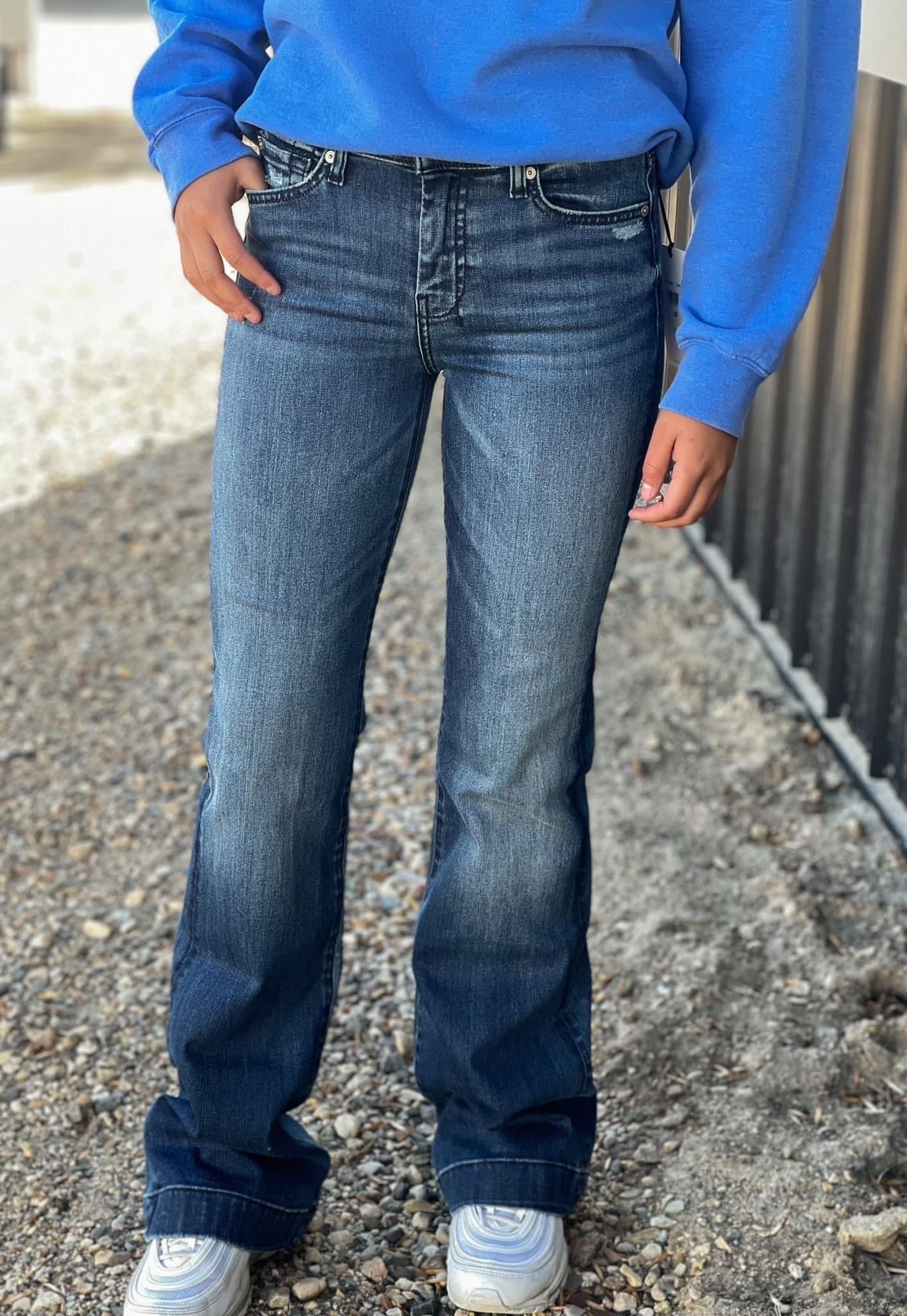 7 For All Mankind - Dojo Lake Blue with White Stitch - Tailorless