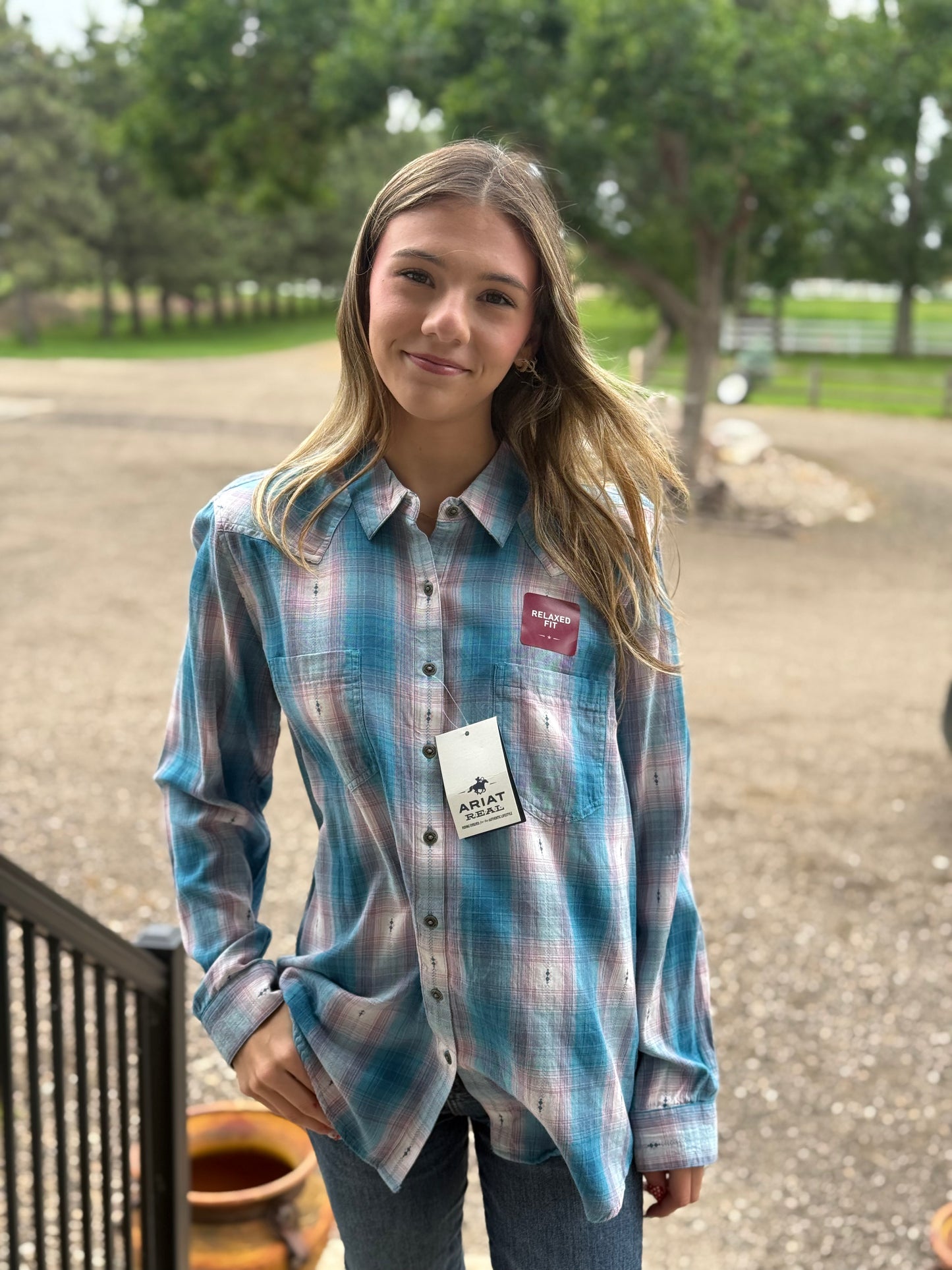 Ariat- Womens Real Billie Jean LS Shrt ( Idabel Dobby Plaid )
