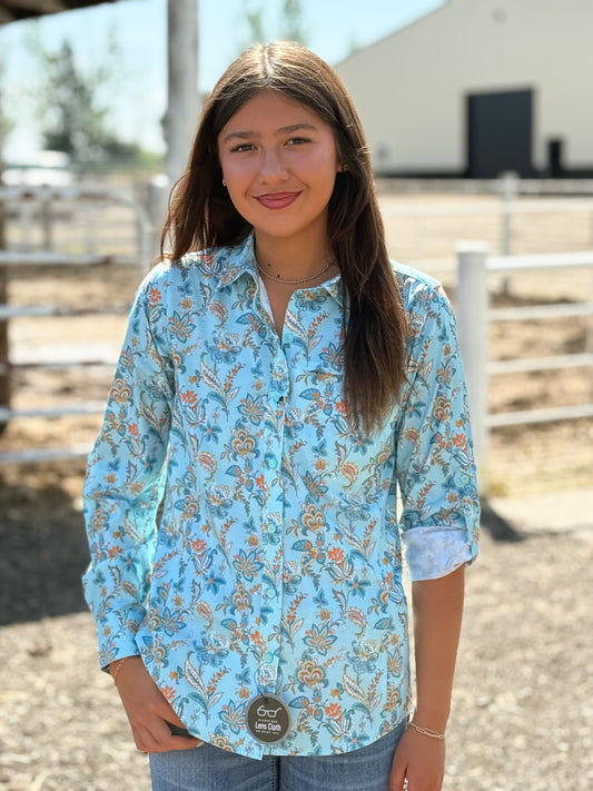 Ariat - Womens Venttek Shirt - Blue Paisley Floral