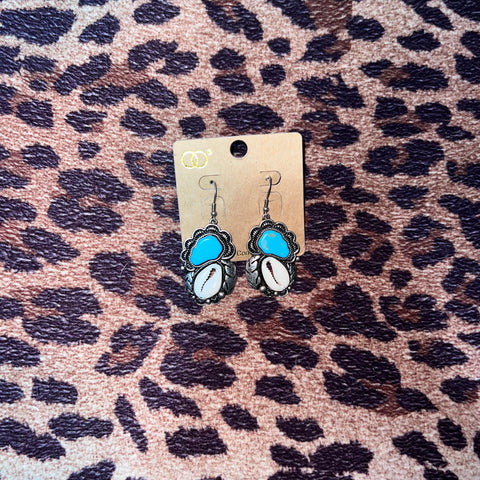 Turquoise Shell Earrings