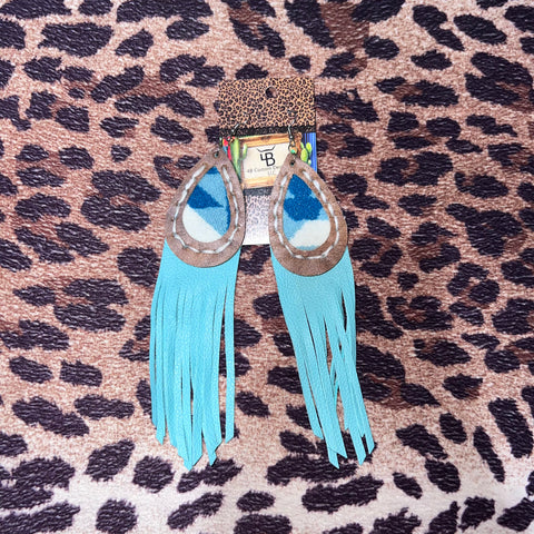 Turquoise Fringe Earrings