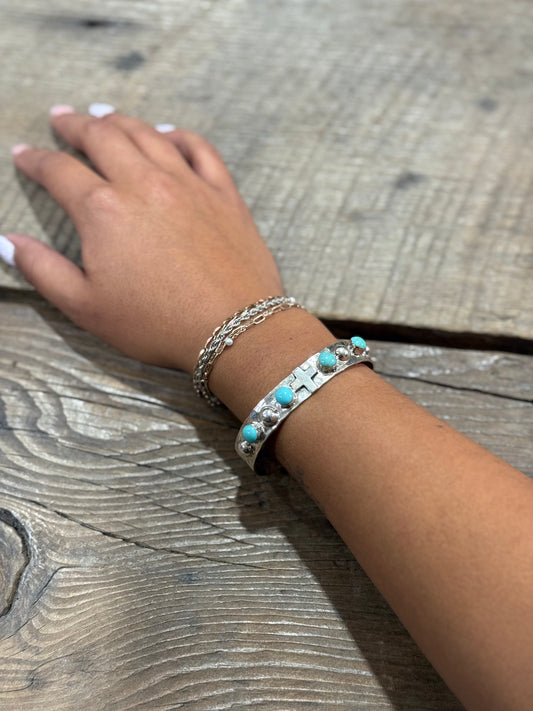 Turquoise Cross Bracelet