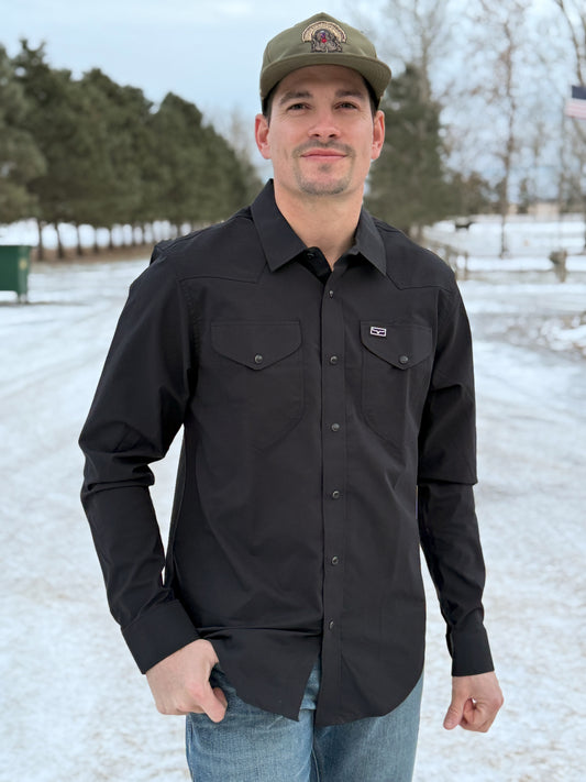 Kimes Ranch - Men's Blackout Long Sleeve Shirt - Black