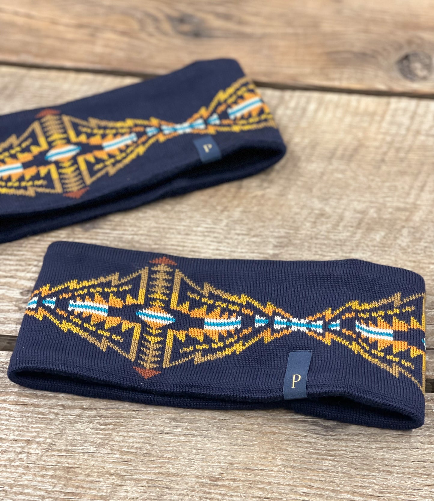 Pendleton Fleece Lined Headband - Trapper Peak Navy (#2)