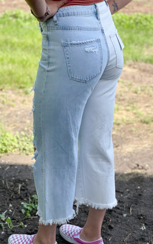 The Livie Wide Leg Crop Jeans