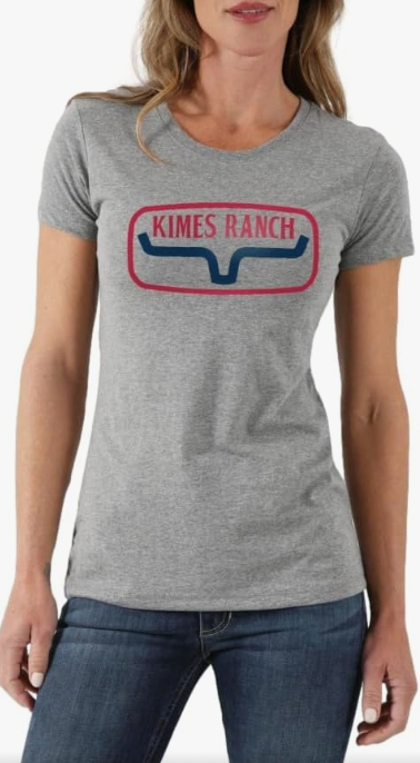 Kimes Ranch - Ladies Rollin Tee Heather Grey