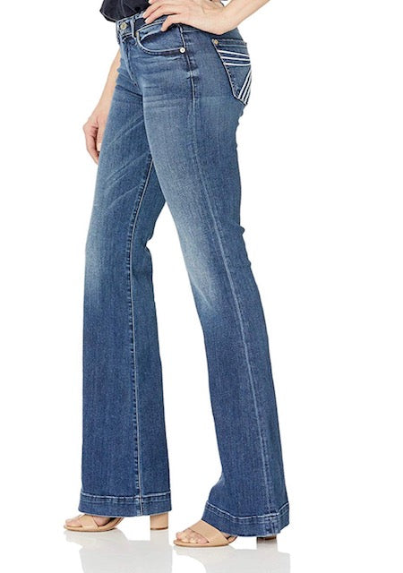 7 For All Mankind - Dojo Lake Blue with White Stitch - Tailorless