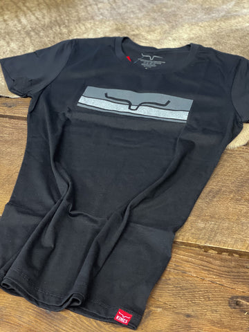 Kimes Ranch Broken Stripe Tee - Black