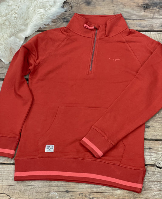 Kimes Ranch - Women’s Hazer Quarter Zip - Rust/Reddish