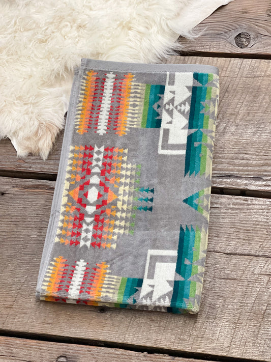 Gray Chief Joseph Hand Towel