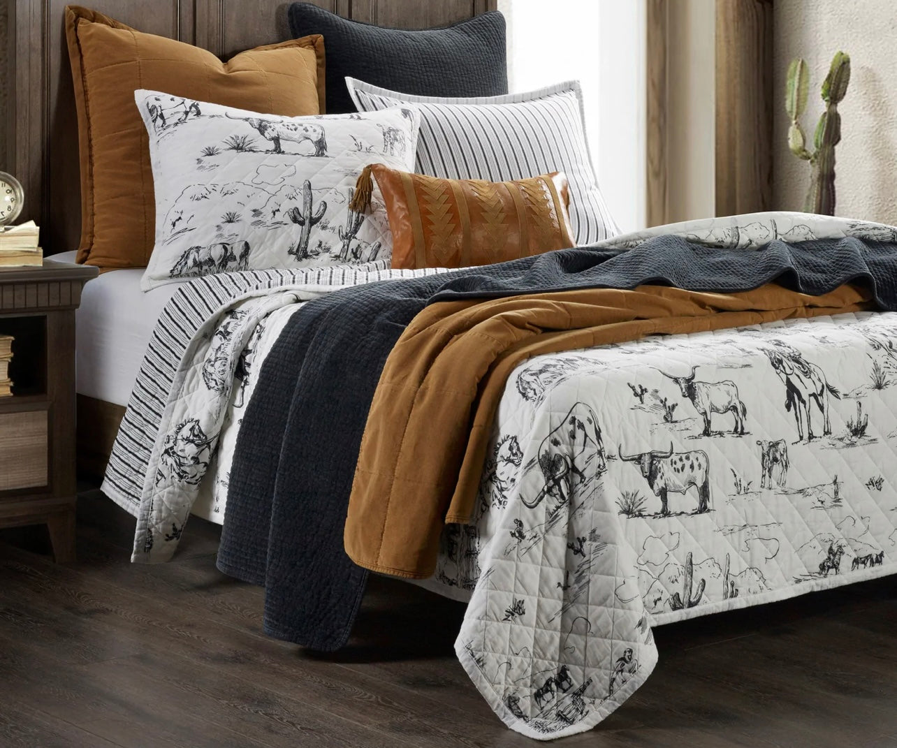 Western Reversible Quilt Set - King